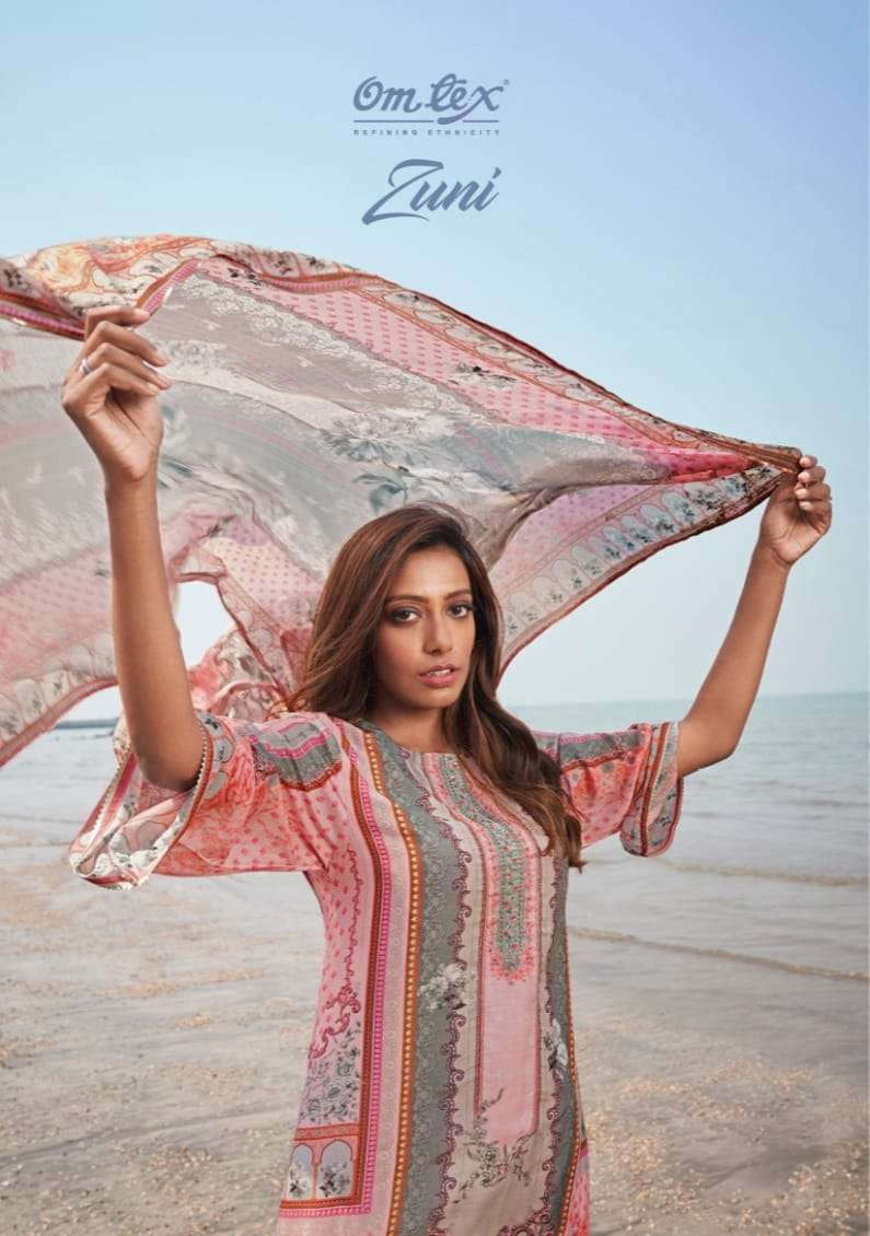 zuni by omtex adorable printed salwar kameez material 