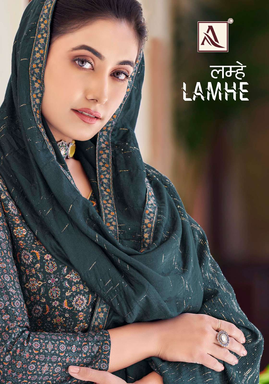 alok suit present lamhe designer digital print with work salwar kameez materials 