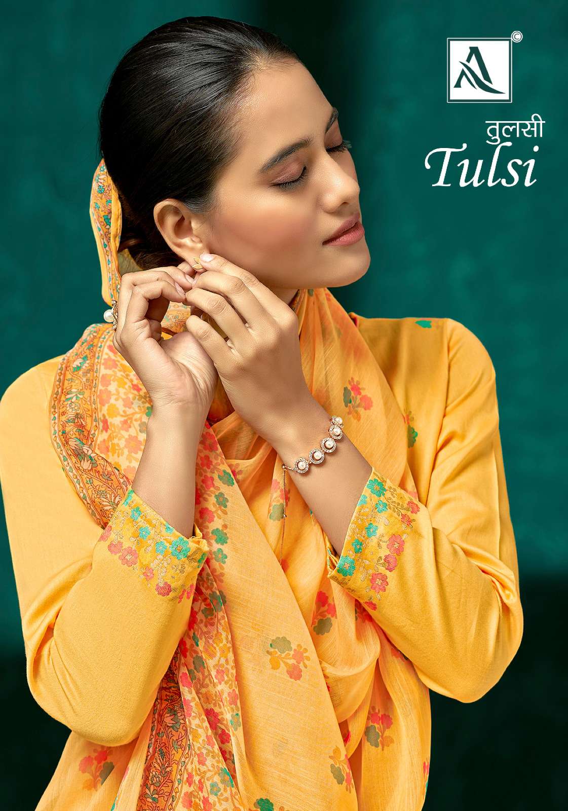 alok suit present tulsi fantastic handwork salwar kameez collection 