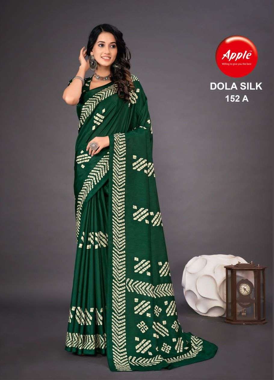 apple saree dola silk 137-154 amazing designs four colours matching saris supplier 