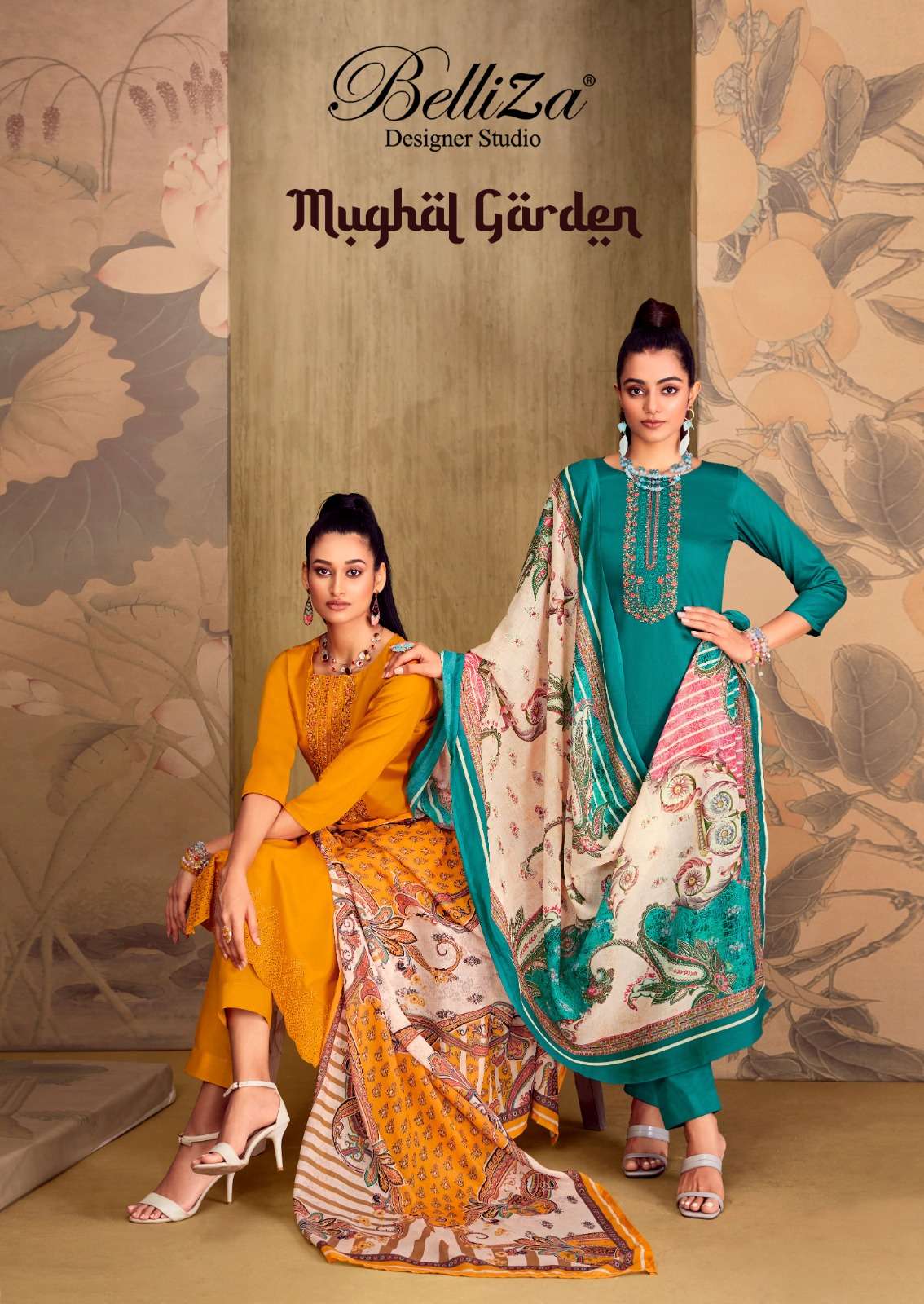 belliza designer mughal garden fancy heavy work festive wear salwar kameez wholesaler 