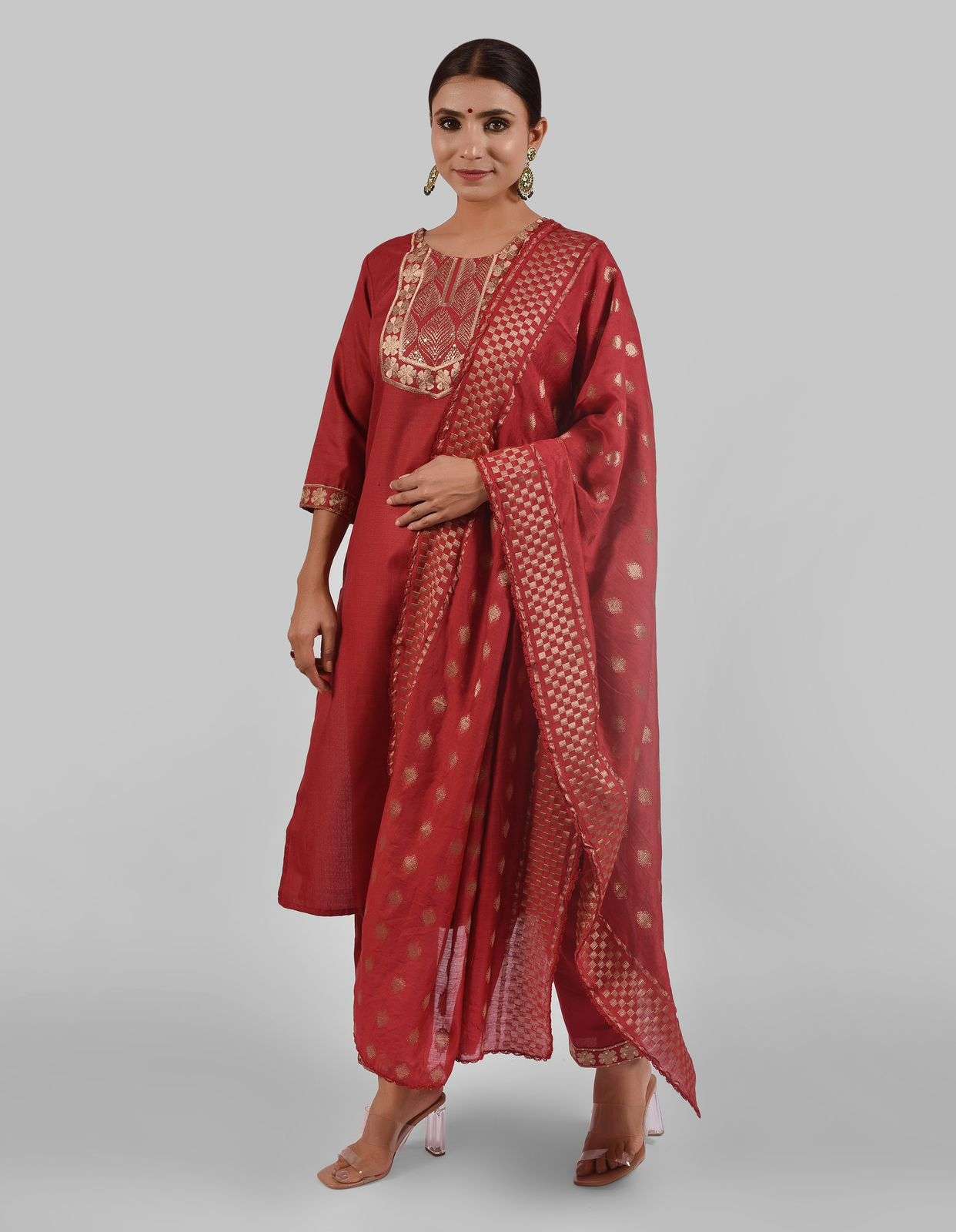 pr 1010-1014 designer adorable women kurta with pant and dupatta