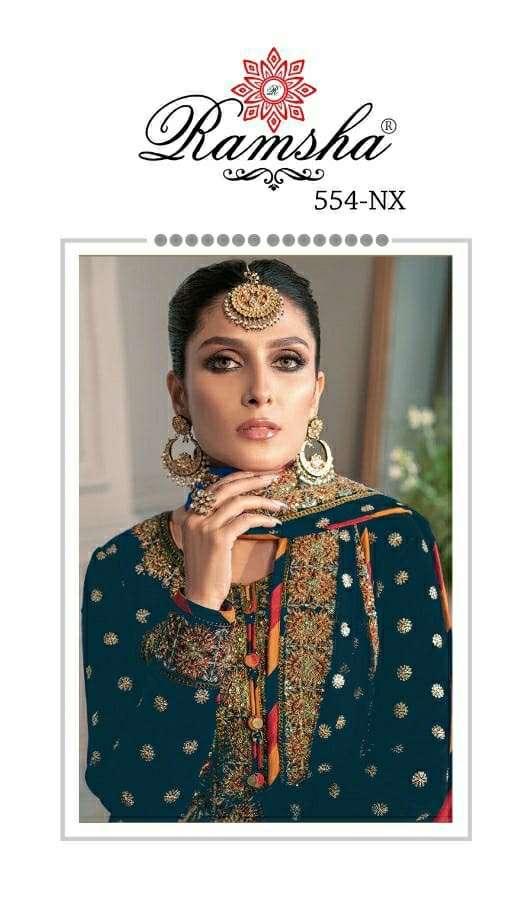 ramsha 554 nx fantastic designer work pakistani salwar kameez supplier