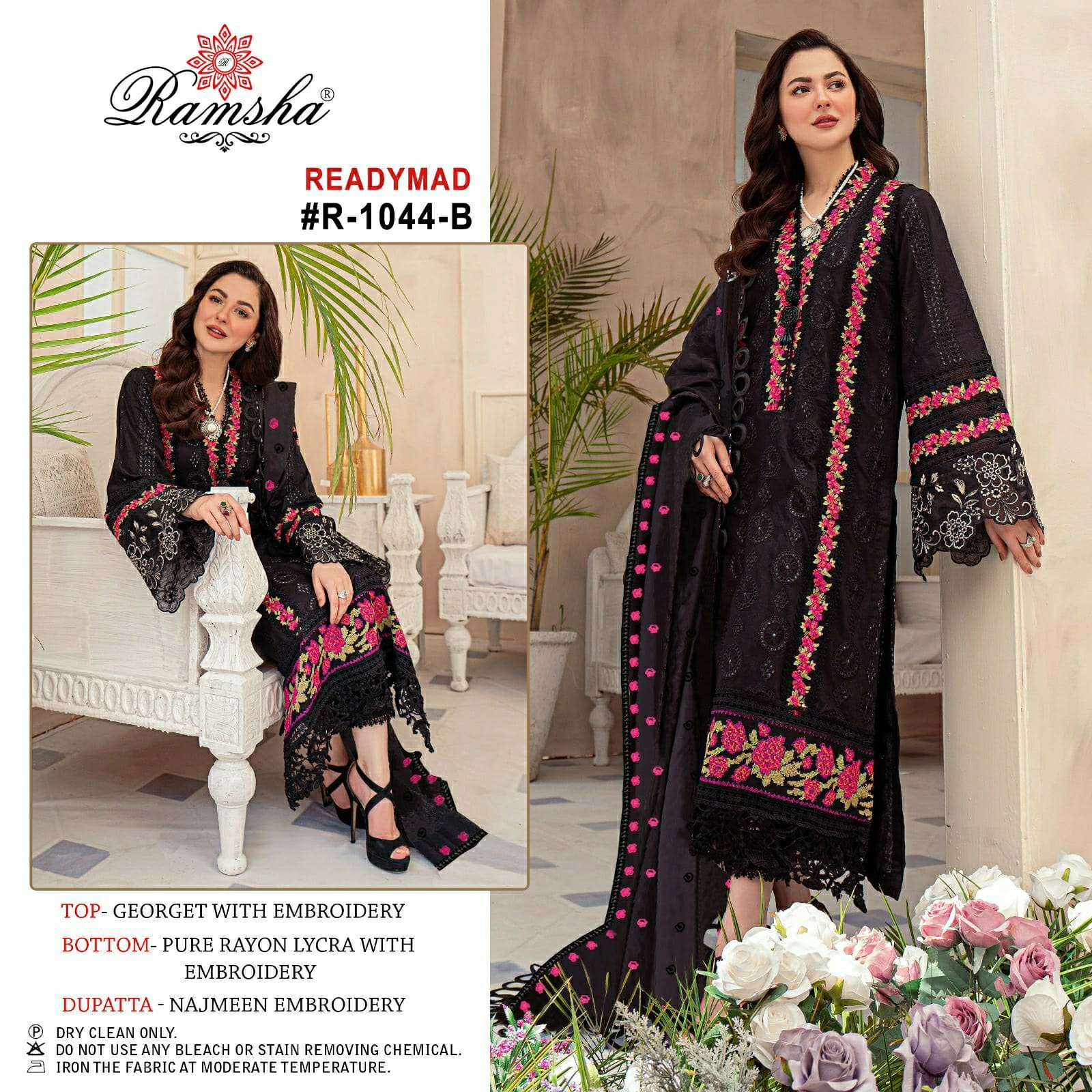 ramsha r 1044 beautiful work pakistani readymade salwar kameez