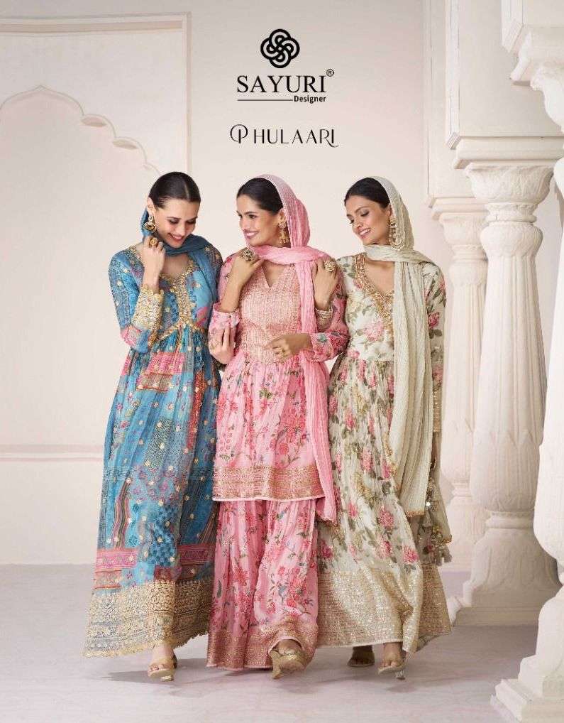 sayuri designer present phulaari designer fabulous print with work readymade salwar kameez supplier 