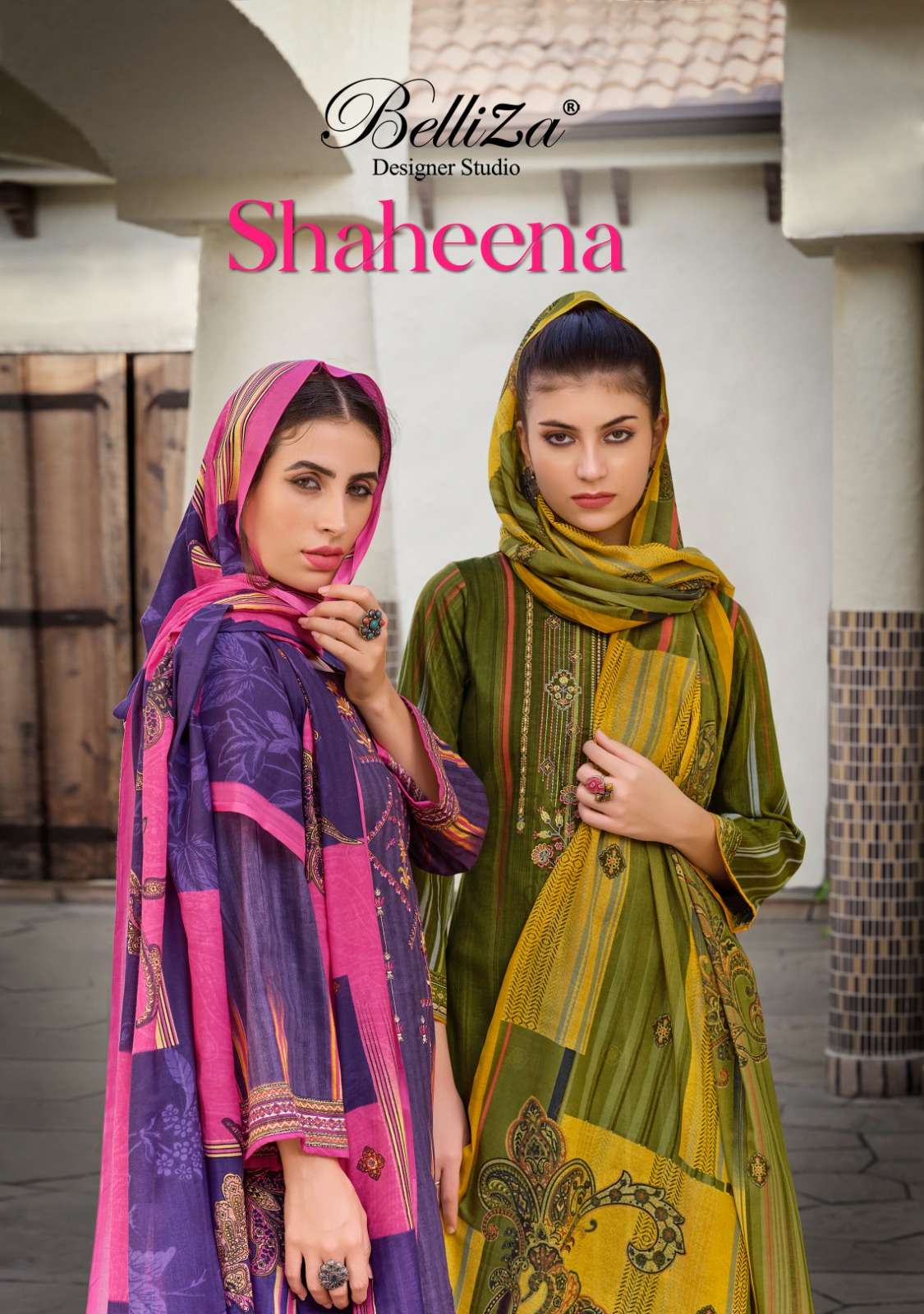 shaheena by belliza designer amazing digital print cotton pakistani suits wholesaler 