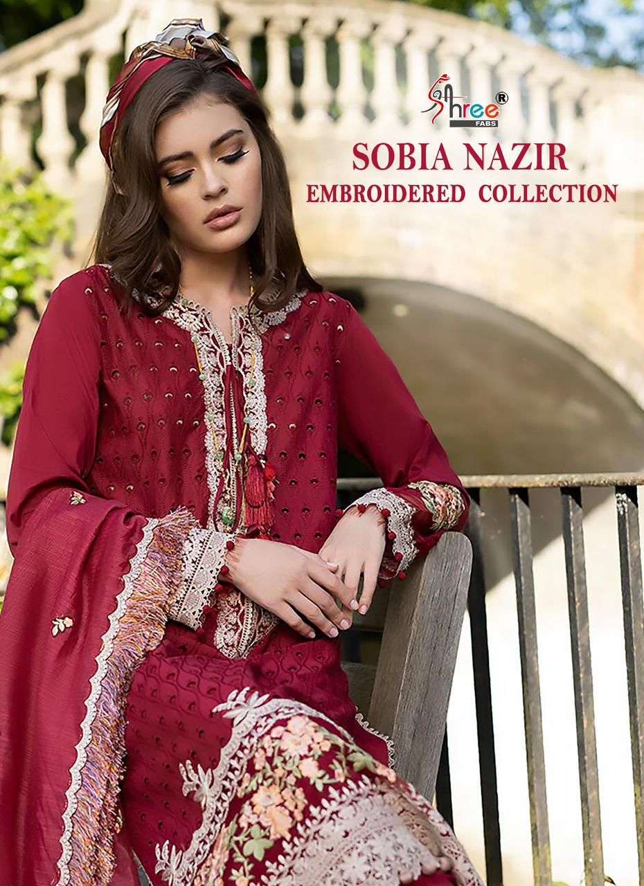 shree fab present sobia nazir embroidered collection fantastic pakistani salwar suit 