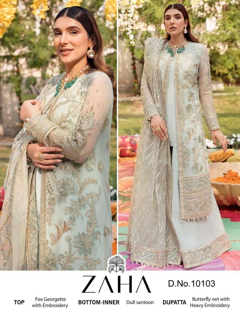 zaha zarina vol 1 10103 designer amazing single pakistani salwar kameez