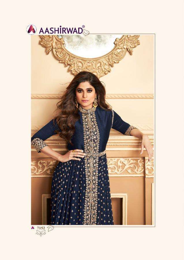 aashirwad creation present anokhi party wear unstitch long salwar kameez wholesaler 