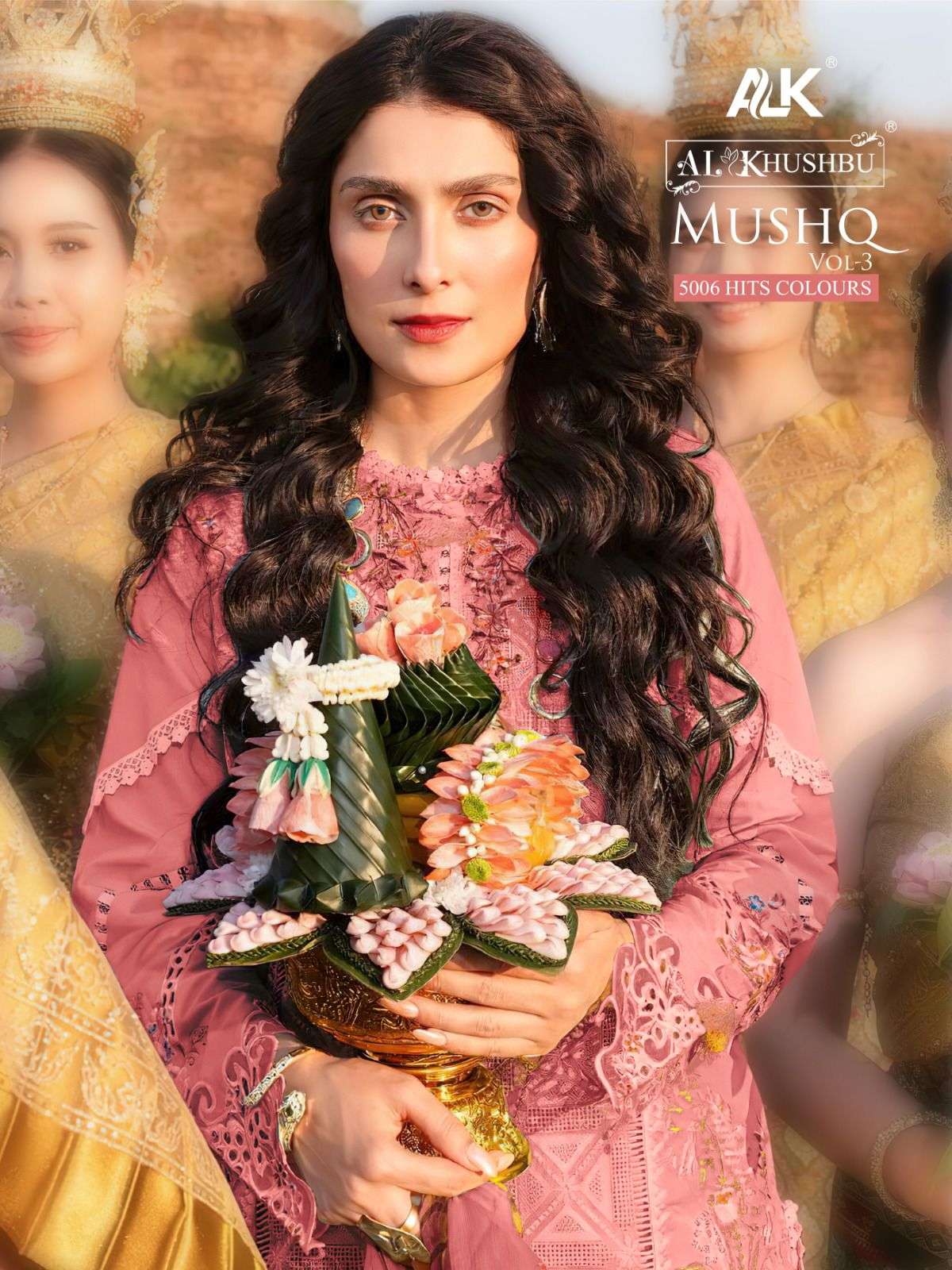 al khushbu mushq vol 3 5006 hits colours designer pakistani concept dress material 