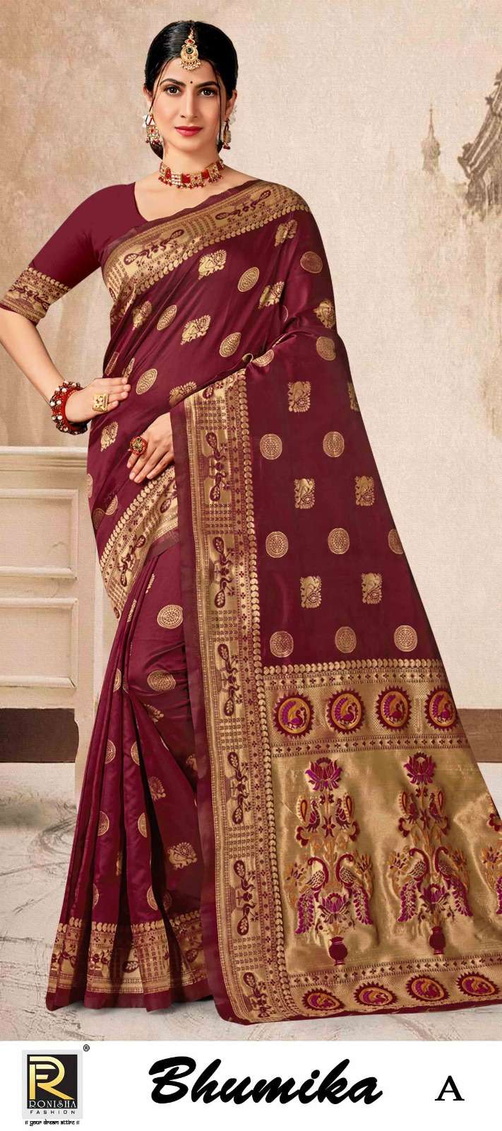 BHUMIKA  BY RANJNA SAREE BANARASI SILK FABRICS SUPER HIT COLLECTION 