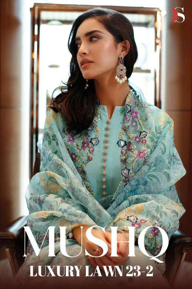 deepsy suits mushq luxury lawn 23 vol 2 beautiful work pakistani salwar kameez online supplier 