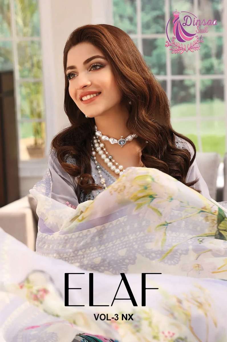 elaf super summer collection vol 3 nx by dinsaa suit designer work pakistani salwar kameez 