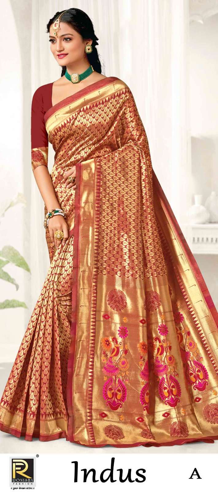 INDUS  BY RANJNA SAREE BANARASI SILK FABRICS SUPER HIT COLLECTION 