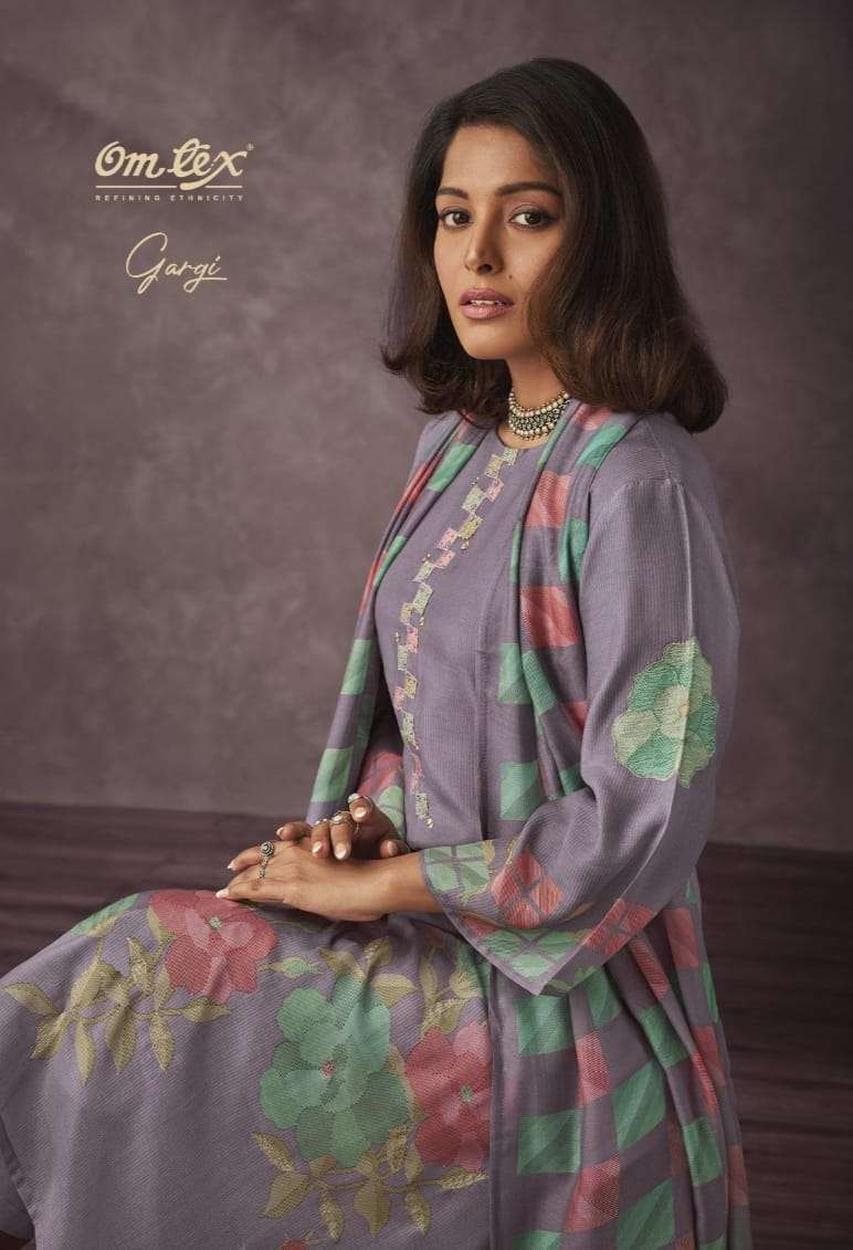 omtex present gargi muslin floral digital print dress material 