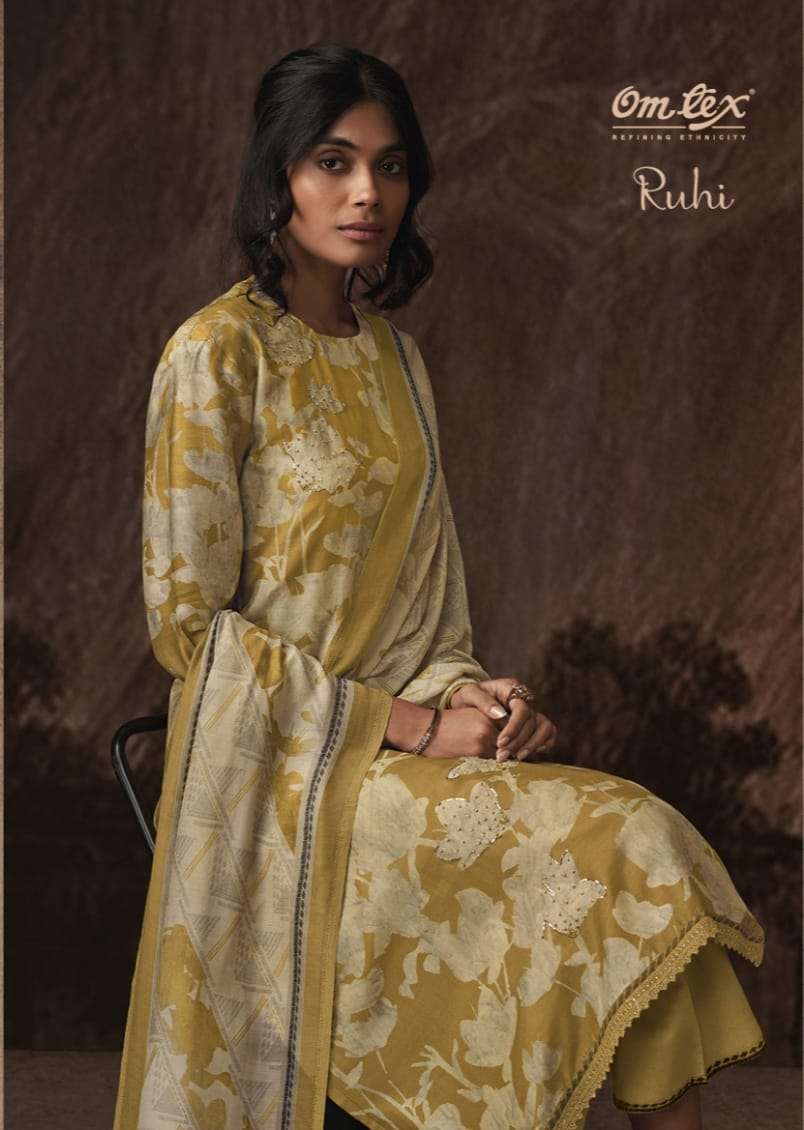 omtex present ruhi adorable digital print with work salwar suits supplier