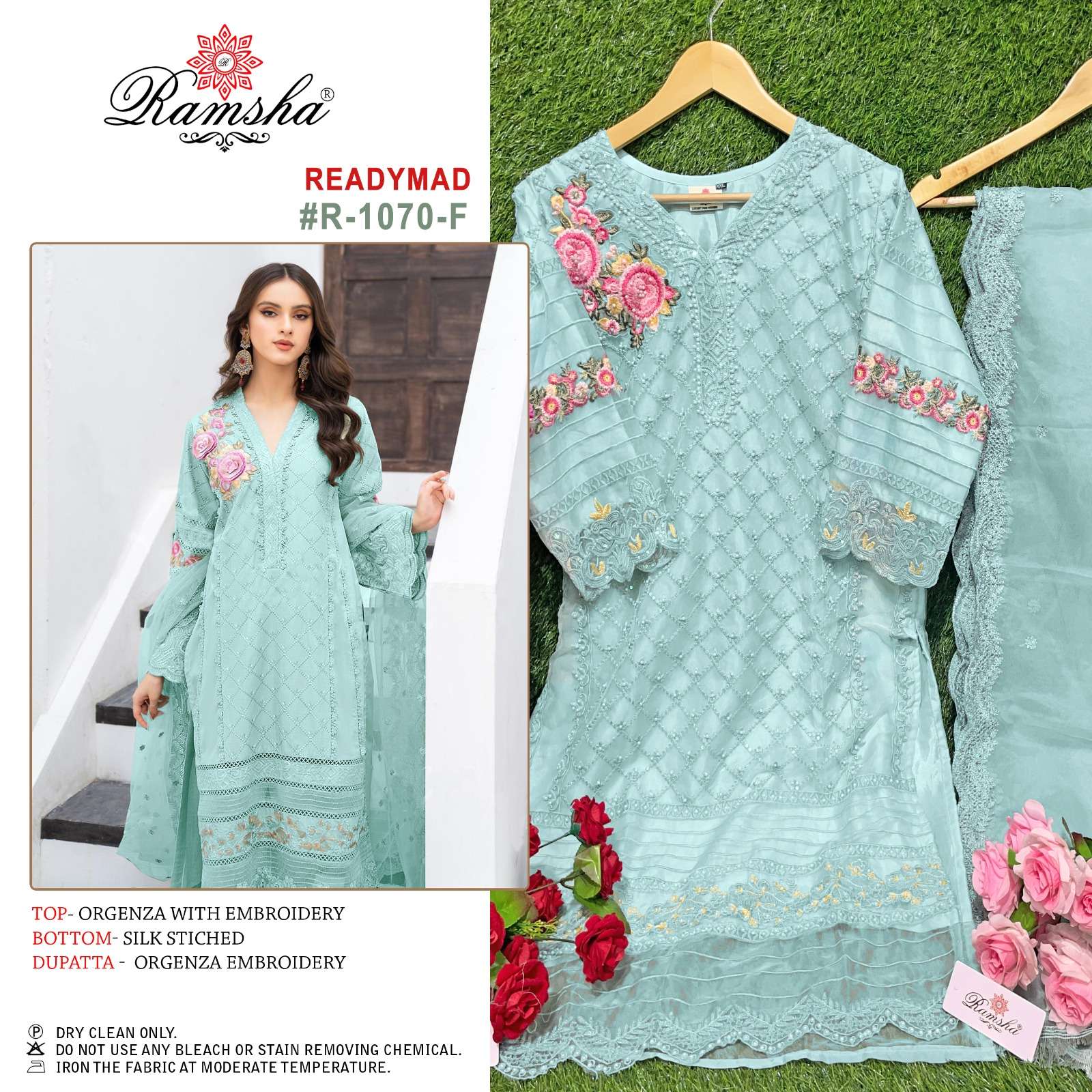 ramsha 1070 light colours designer readymade pakistani salwar kameez 