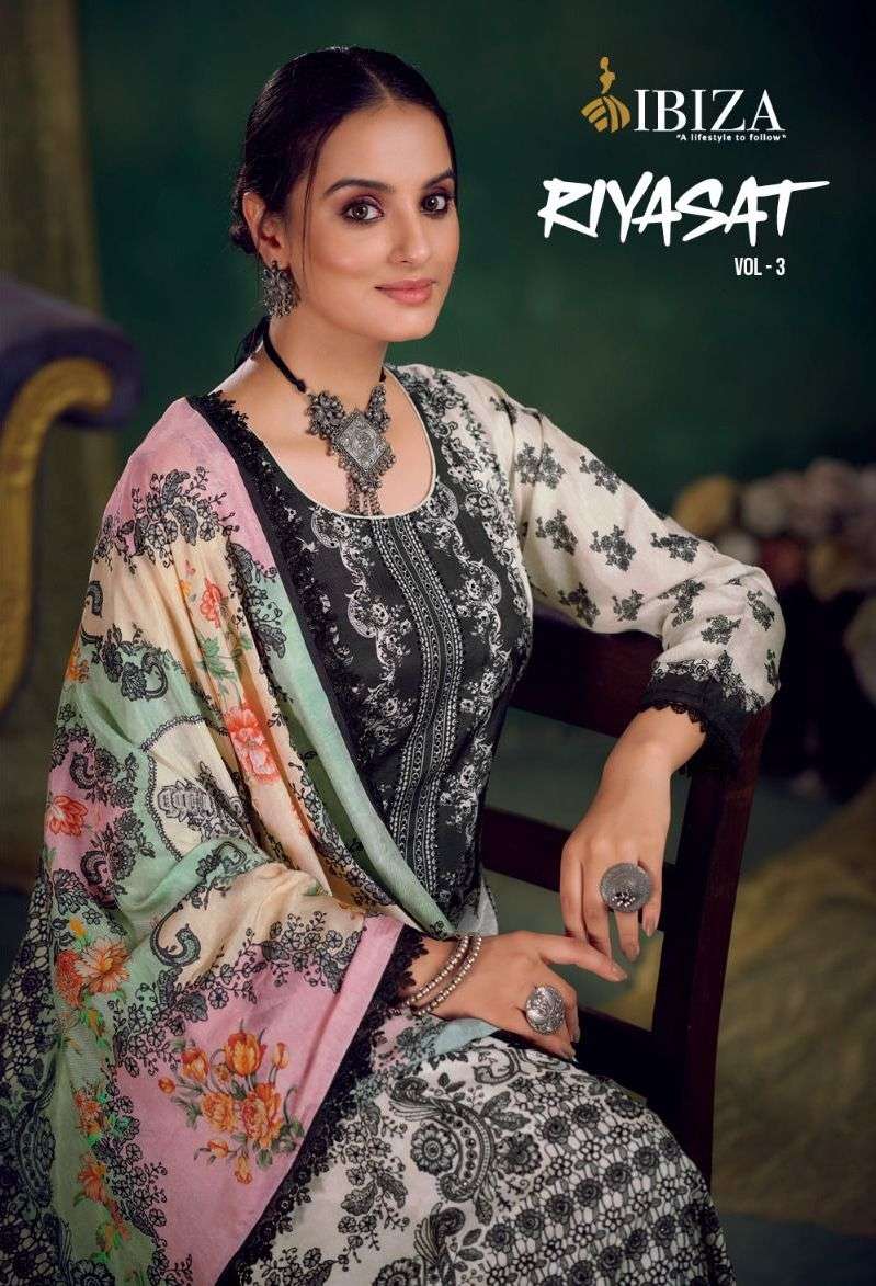 riyasat vol 3 by ibiza amazing digital print pakistani suits material 