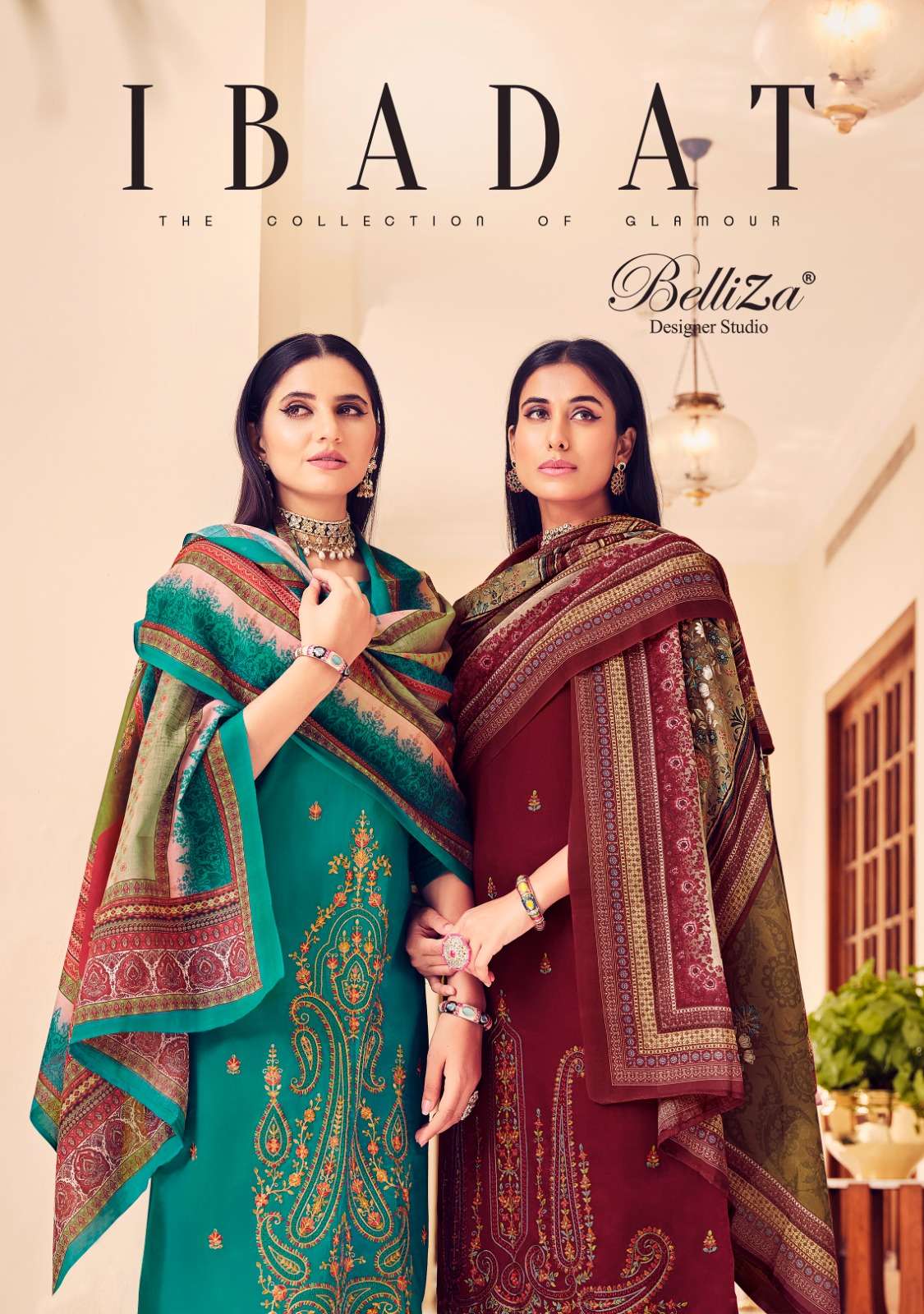 belliza designer present ibadat festive wear unstitch designer salwra kameez with digital dupatta collection