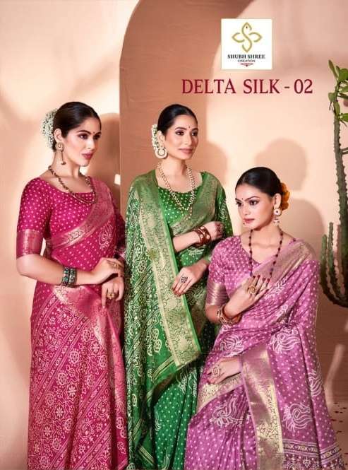 delta silk vol 2 by shubh shree creation amazing festive wear saree collection 