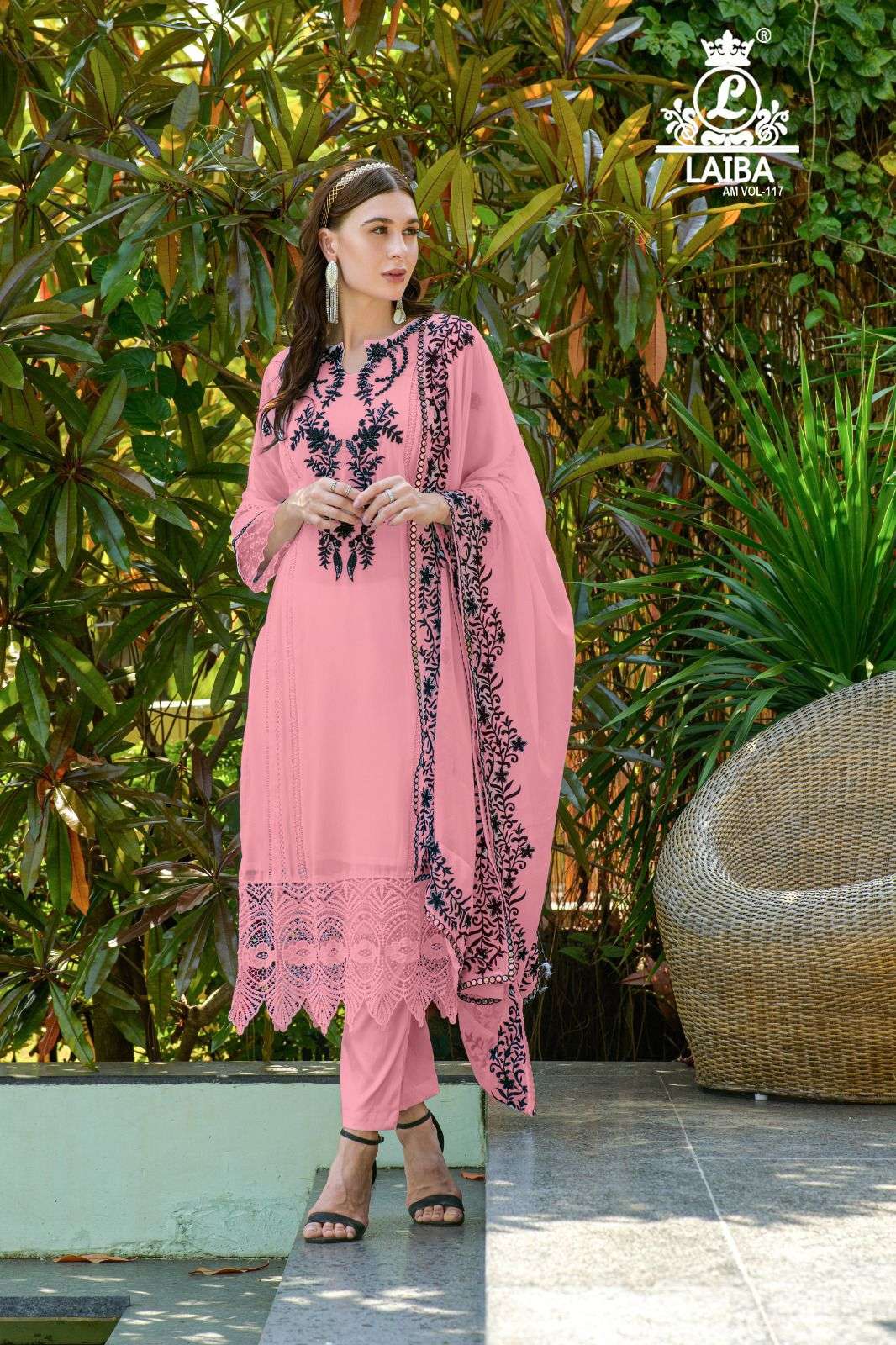 laiba am vol 117 beautiful handwork pakistani readymade salwar kameez