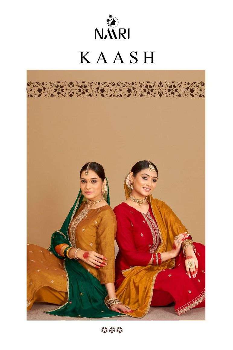 naari present kaash special festive wear unstitch designer salwar kameez with chinon dupatta supplier