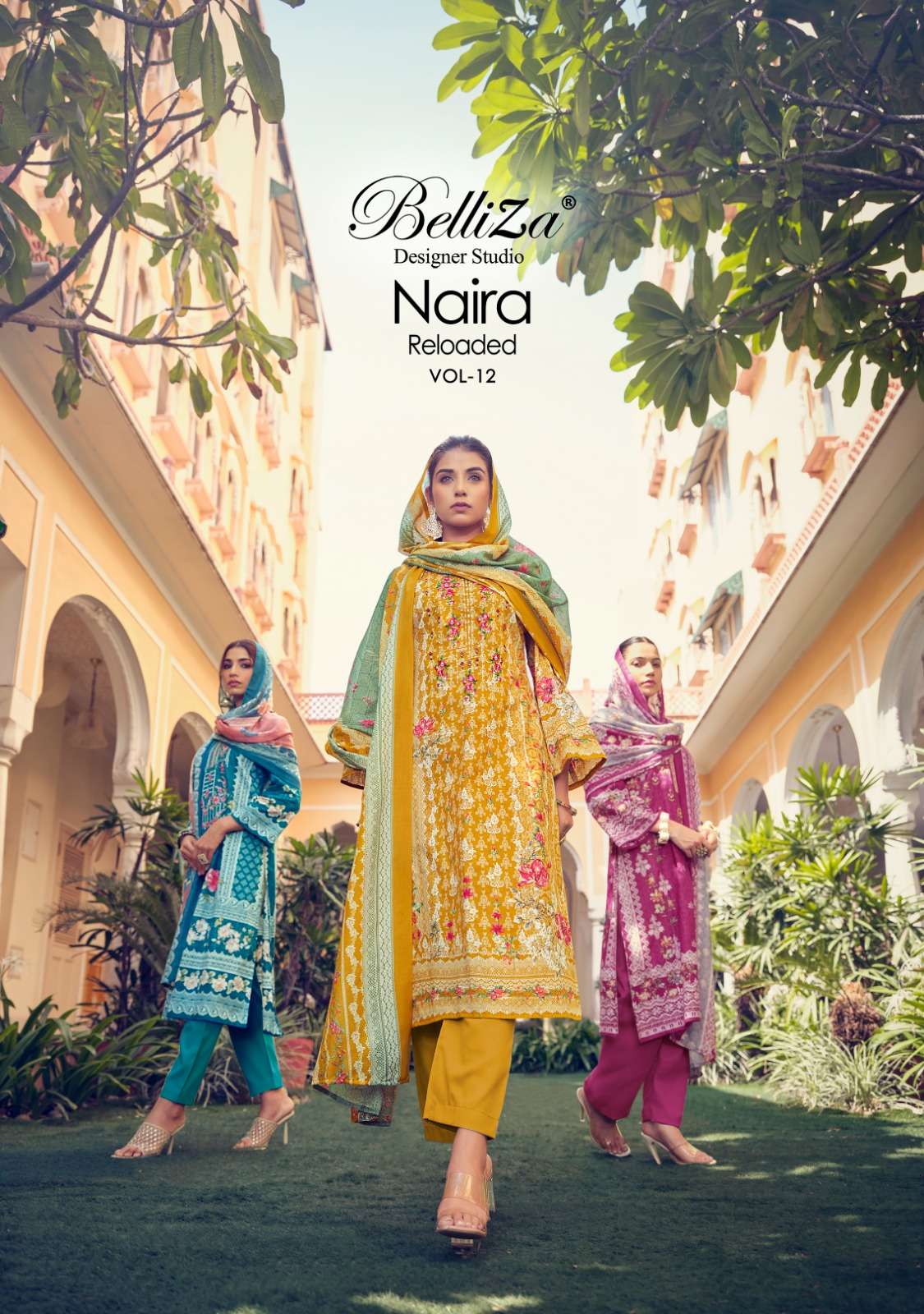 naira vol 12 by belliza designer digital print pakistani salwar kameez wholesaler