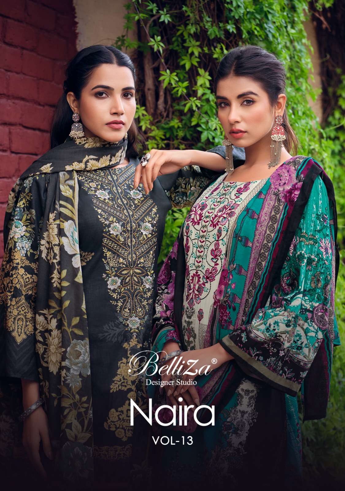 naira vol 13 by belliza exclusive digital print cotton pakistani salwar kameez wholesaler