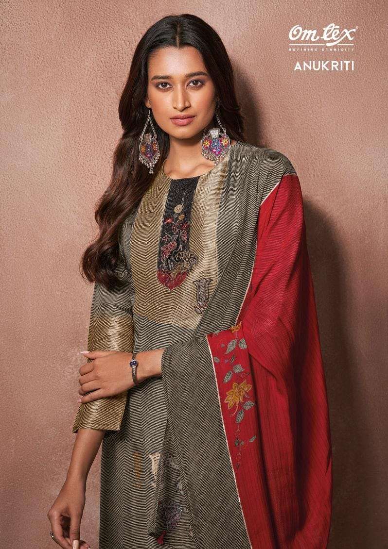 omtex present anukriti digital print with work salwar kameez material