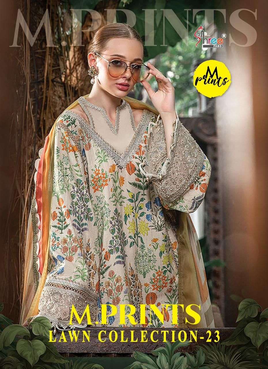 shree fab m prints lawn collection 23 patch work pakistani salwar kameez material