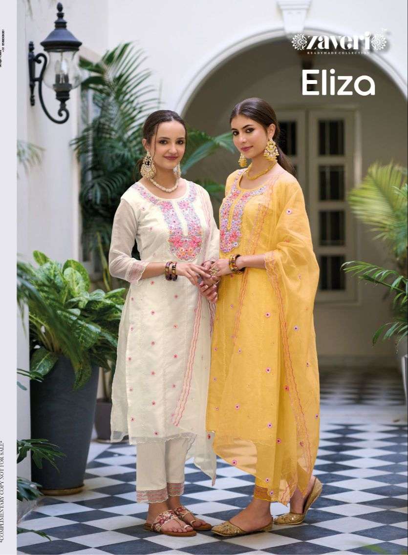 zaveri present eliza fancy heavy work pakistani readymade salwar kameez catalog