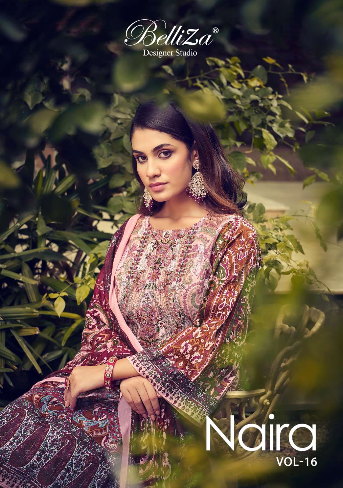 naira vol 16 by belliza designer digital print pakistani cotton ladies suits collection