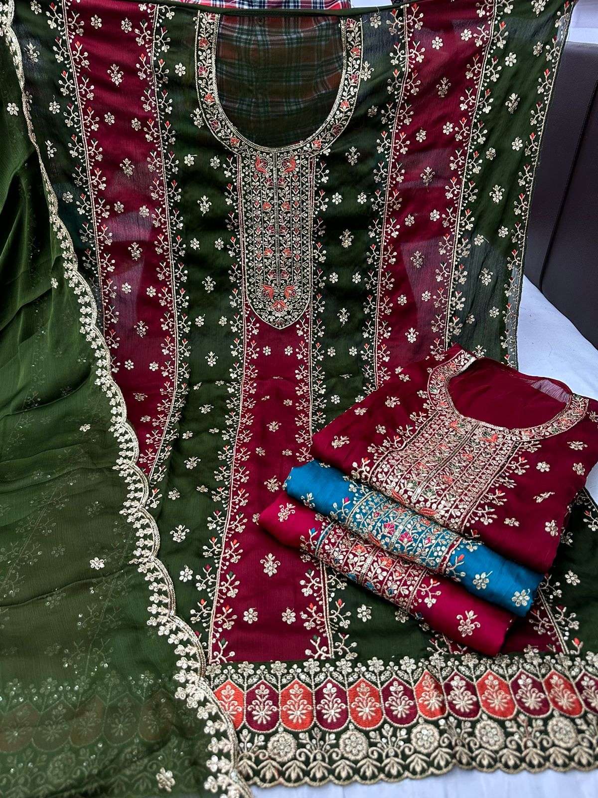 pr cocktail amazing designer satin chiffon pakistani salwar kameez wholesaler