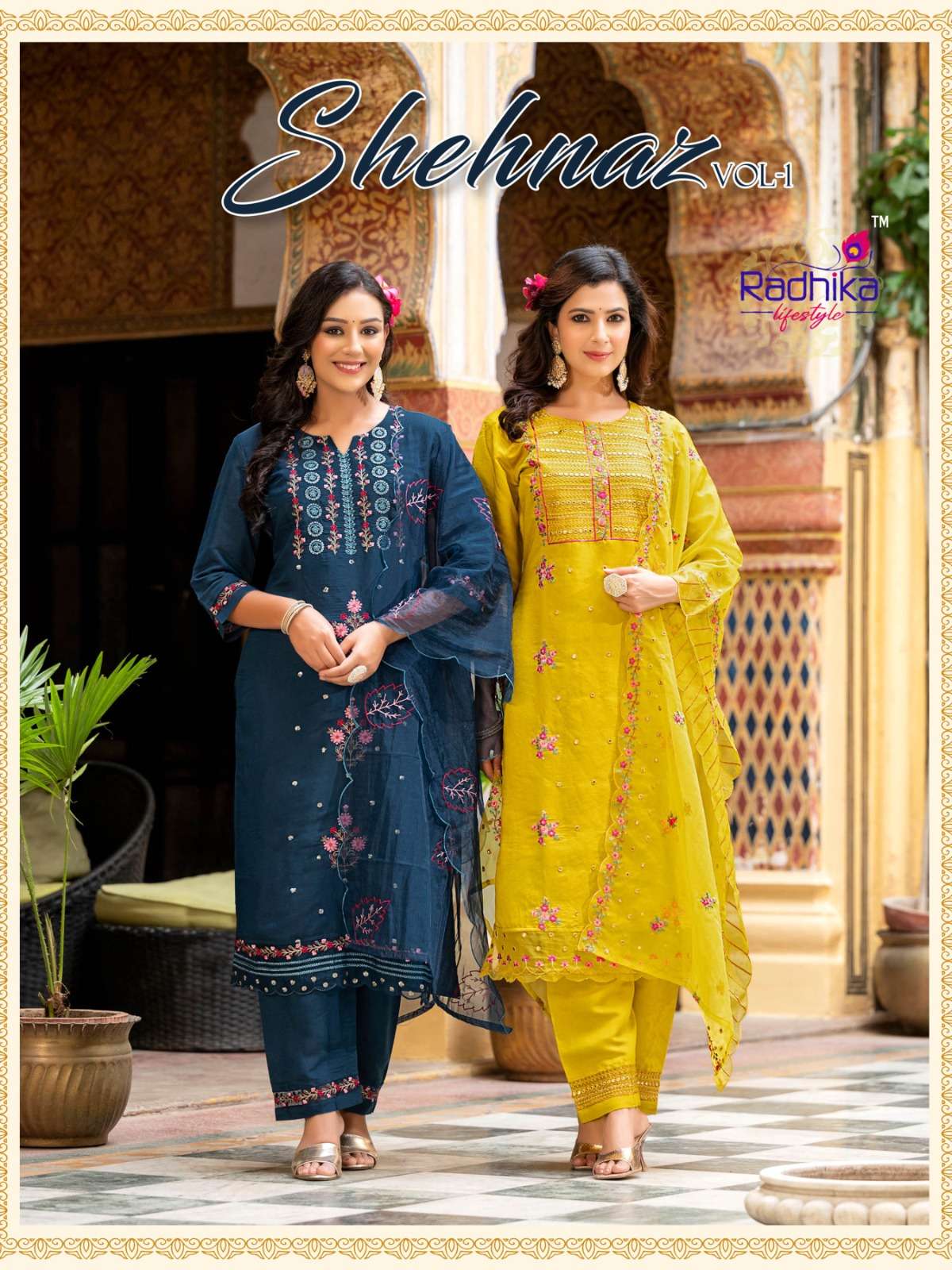 radhika lifestyle shehnaz vol 1 beautiful fancy work readymade salwar kameez