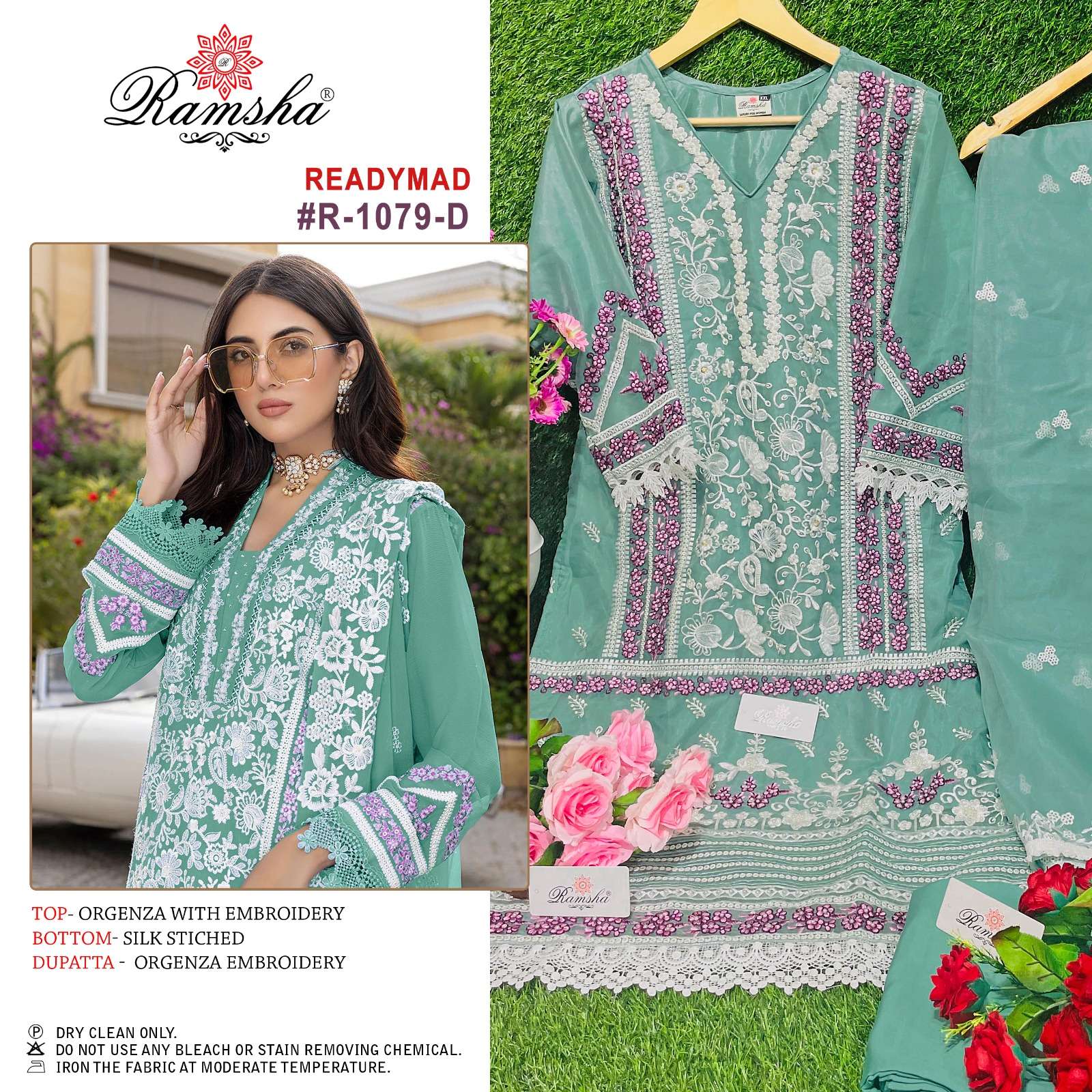 ramsha 1079 amazing embroidery work readymade pakistani salwar kameez catalog