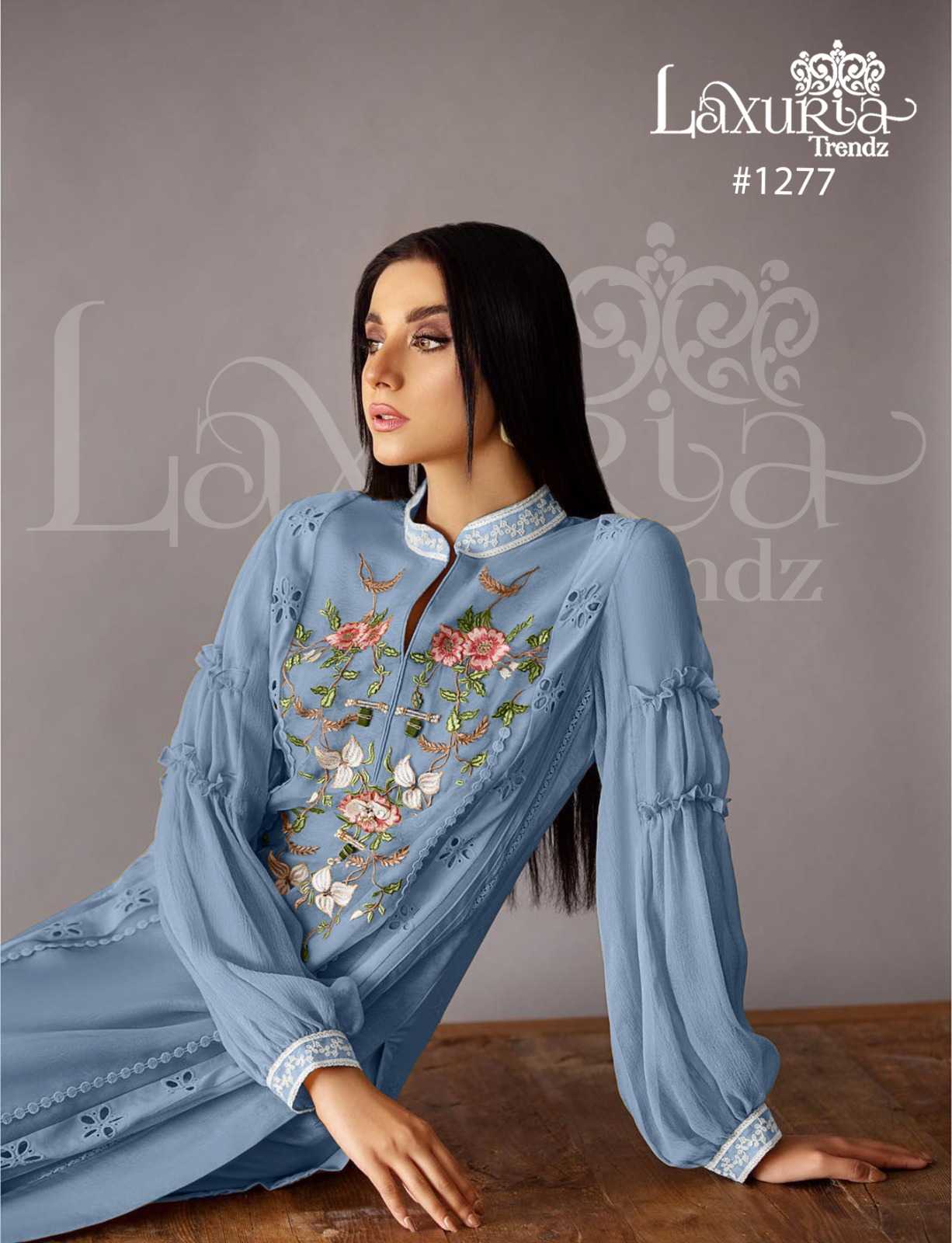 laxuria 1277 new pakistani handwork top bottom dupatta readymade festive wear collection