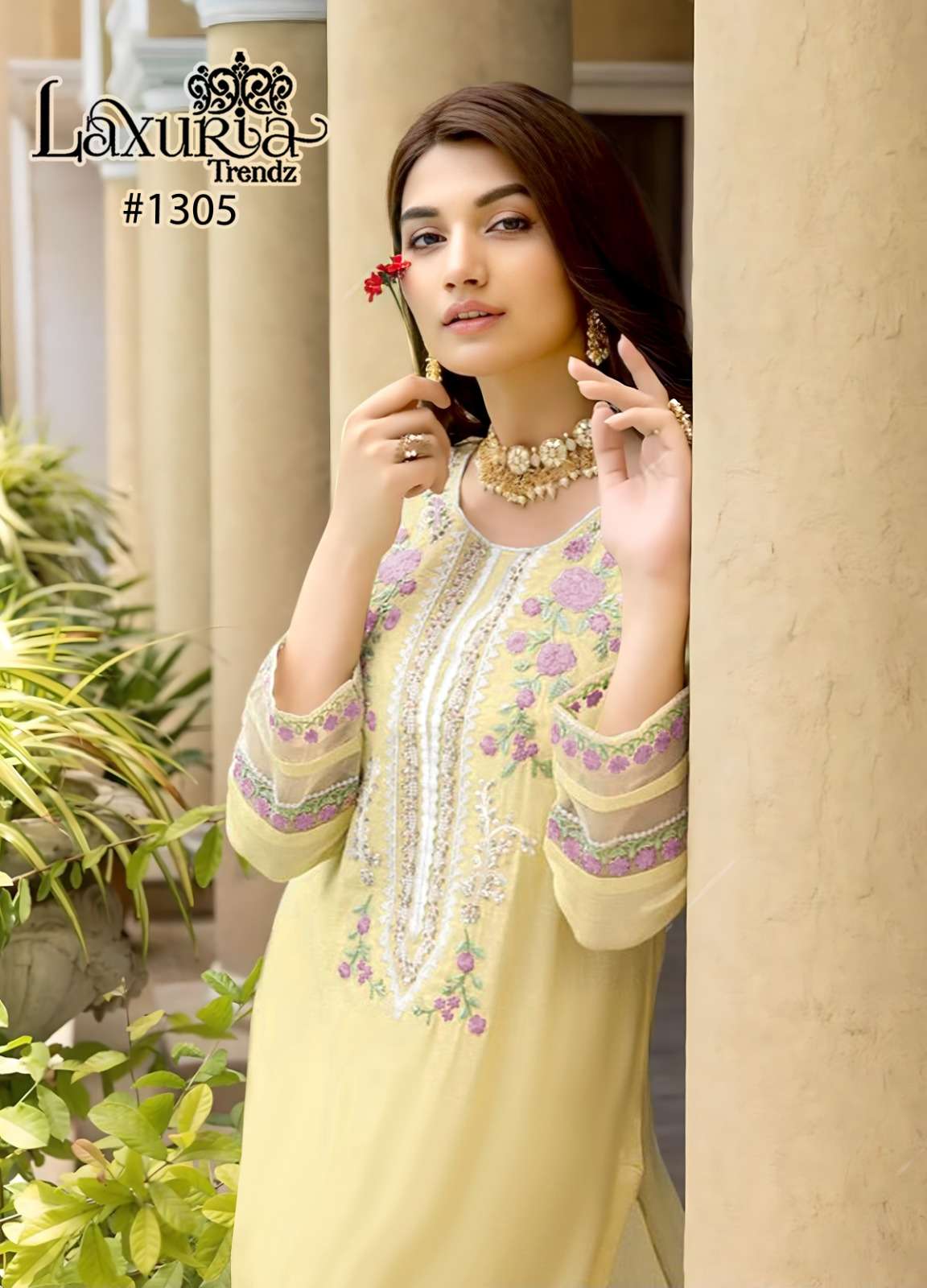 laxuria 1305 beautiful readymade pakistani salwar kameez