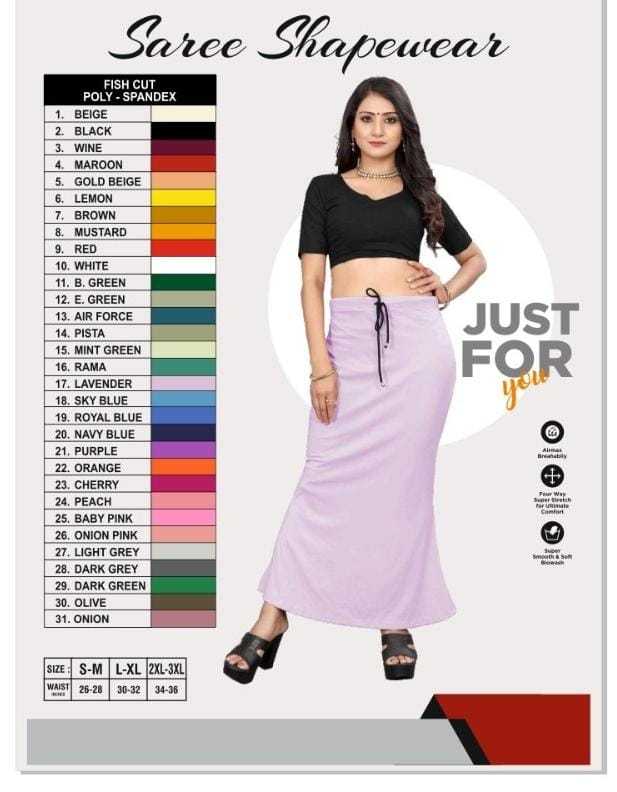 Buy Krishna Leggings Women's Saree Shapewear Petticoat Skirt (M, Beige) at