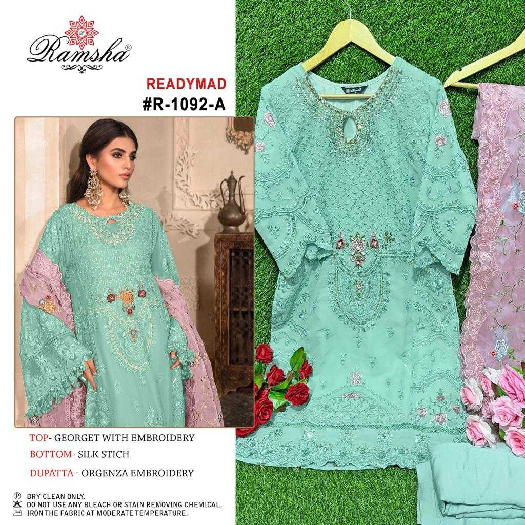 ramsha 1092 designer embroidery fullstitch pakistani suit