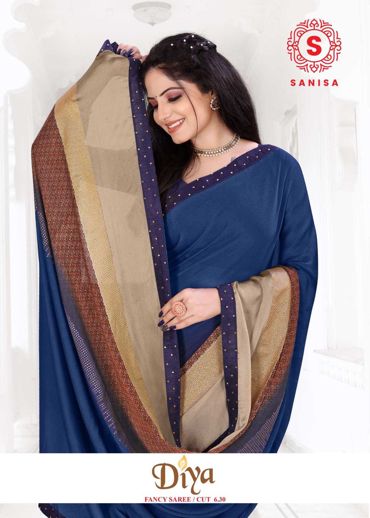 sanjana designer diya adorable fancy casual sarees collection