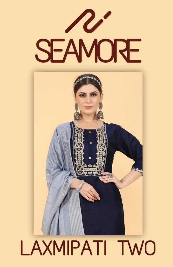 seamore laxmipati vol 2 readymade fancy kurti pant with dupatta set