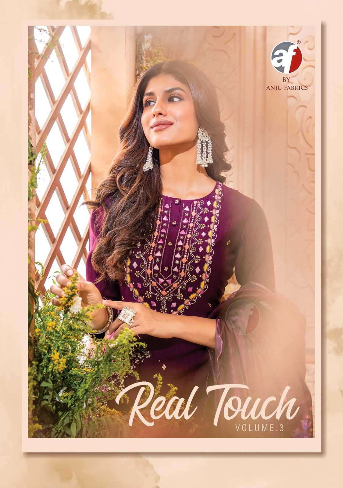 fashion talk vol 2 by anju fabrics ready to wear short kurti with fancy dori