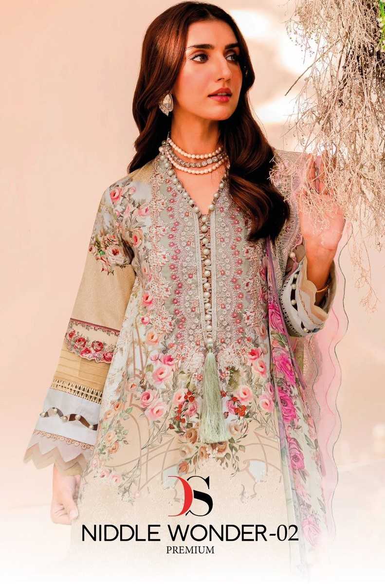 deepsy suits niddle wonder premium vol 2 pakistani cotton print drees material