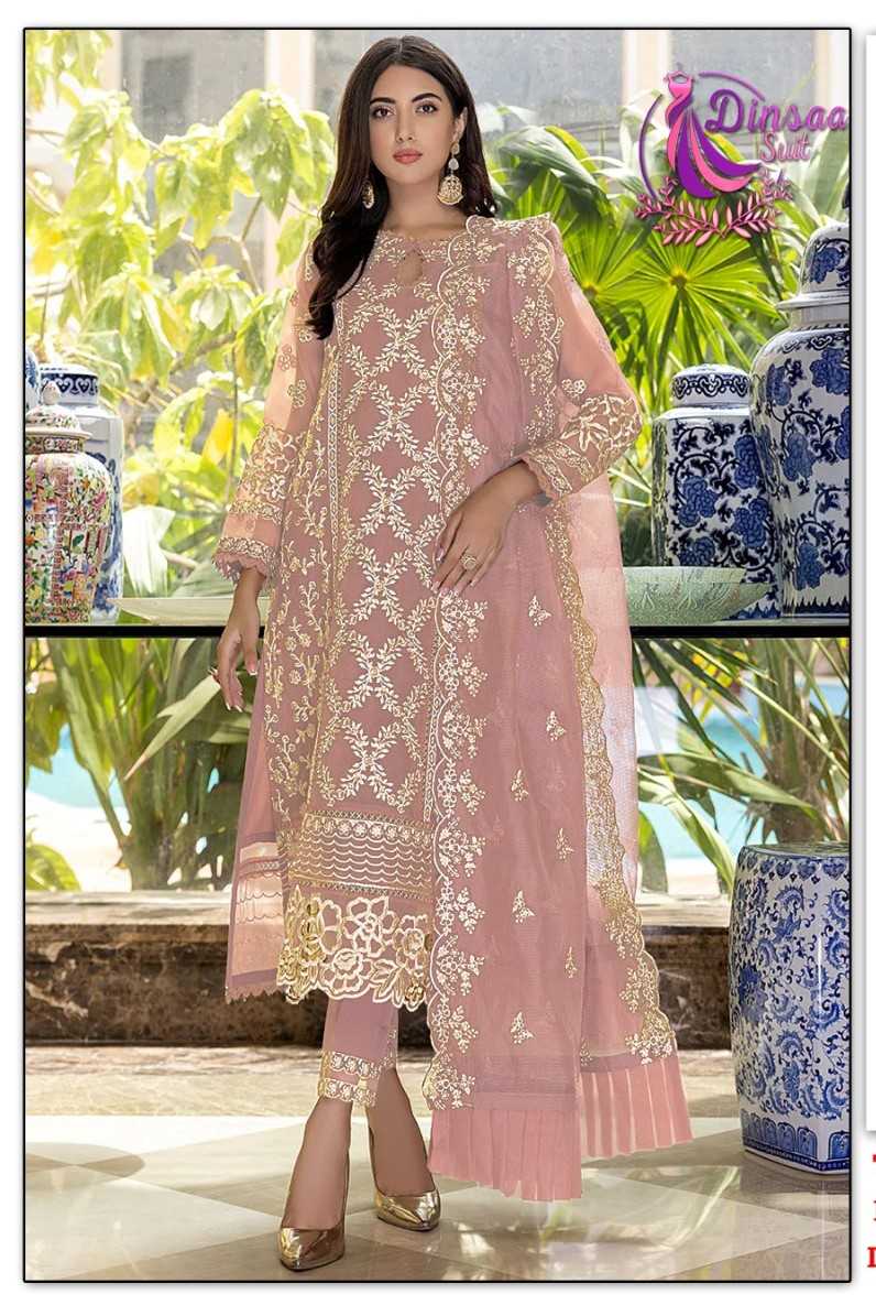 dinsaa 147 a pakistani unstitch suit single design 