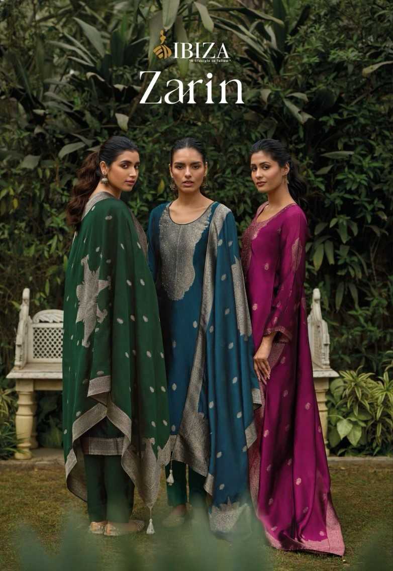 ibiza suit zarin fancy banglory silk jacquard unstitch salwar kameez