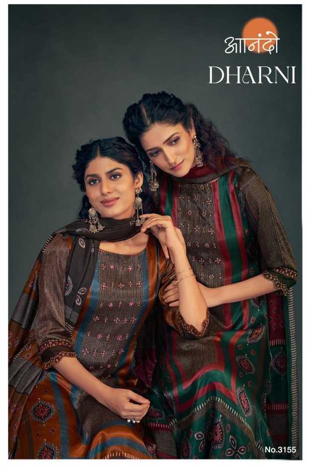 jayvijay anando dharni 3155 beautiful print with handwork dress material 