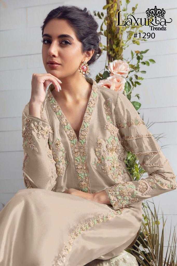 laxuria 1290 readymade pakistani designer elegant kurti pant dupatta 