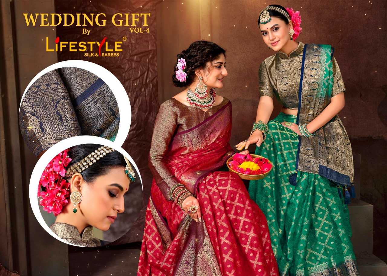 Shivastu Vol 1 By Lifestyle Lichi Silk Heavy Look Branded Saree Wholesaler