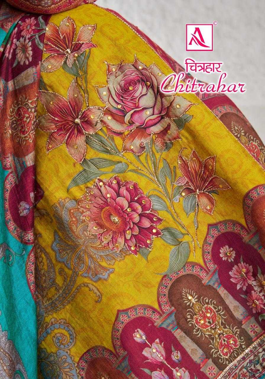 alok suit chitrahar fancy digital print salwar kameez material