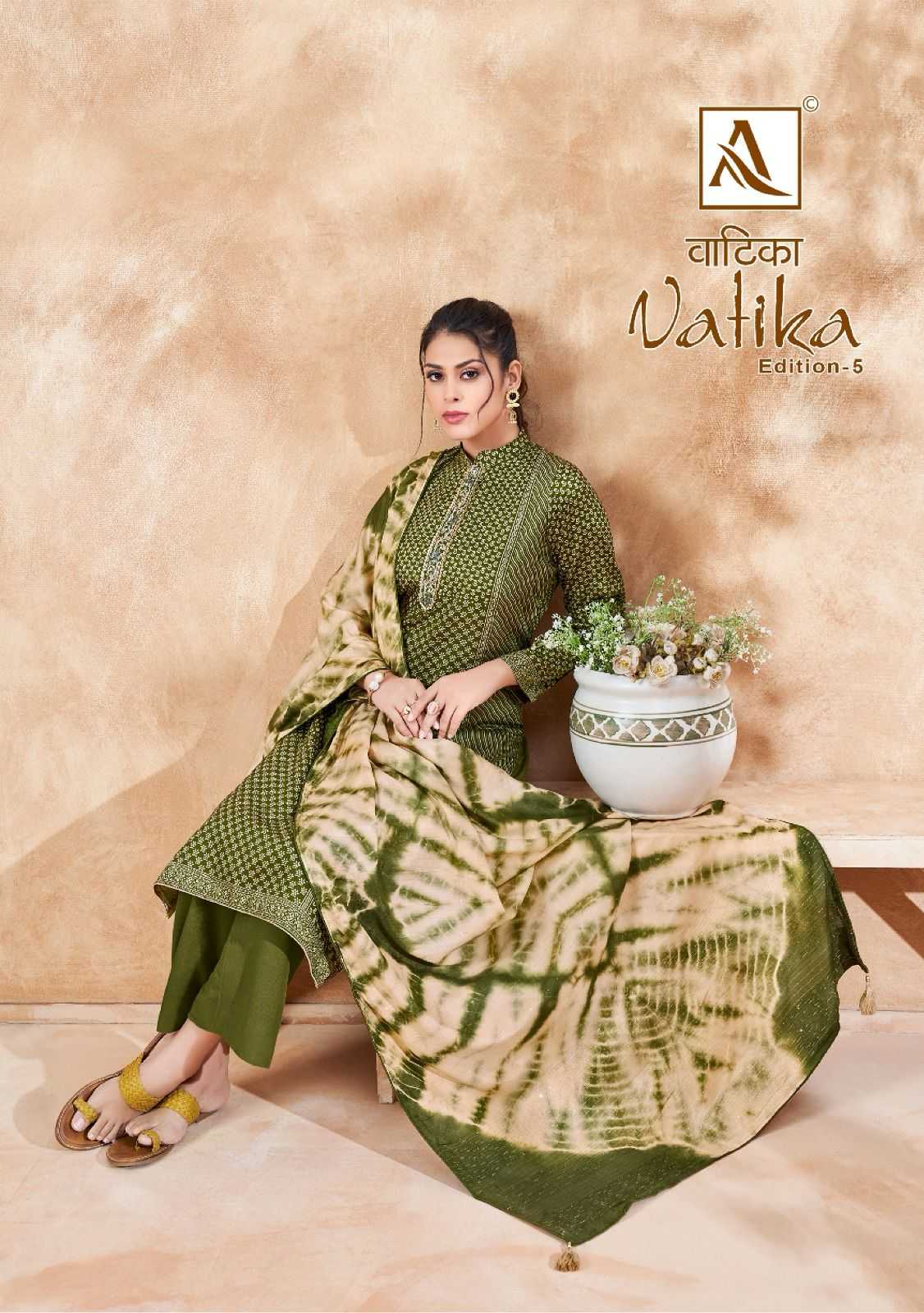 alok suit vatika vol 5 amazing digital print unstitch ladies suit